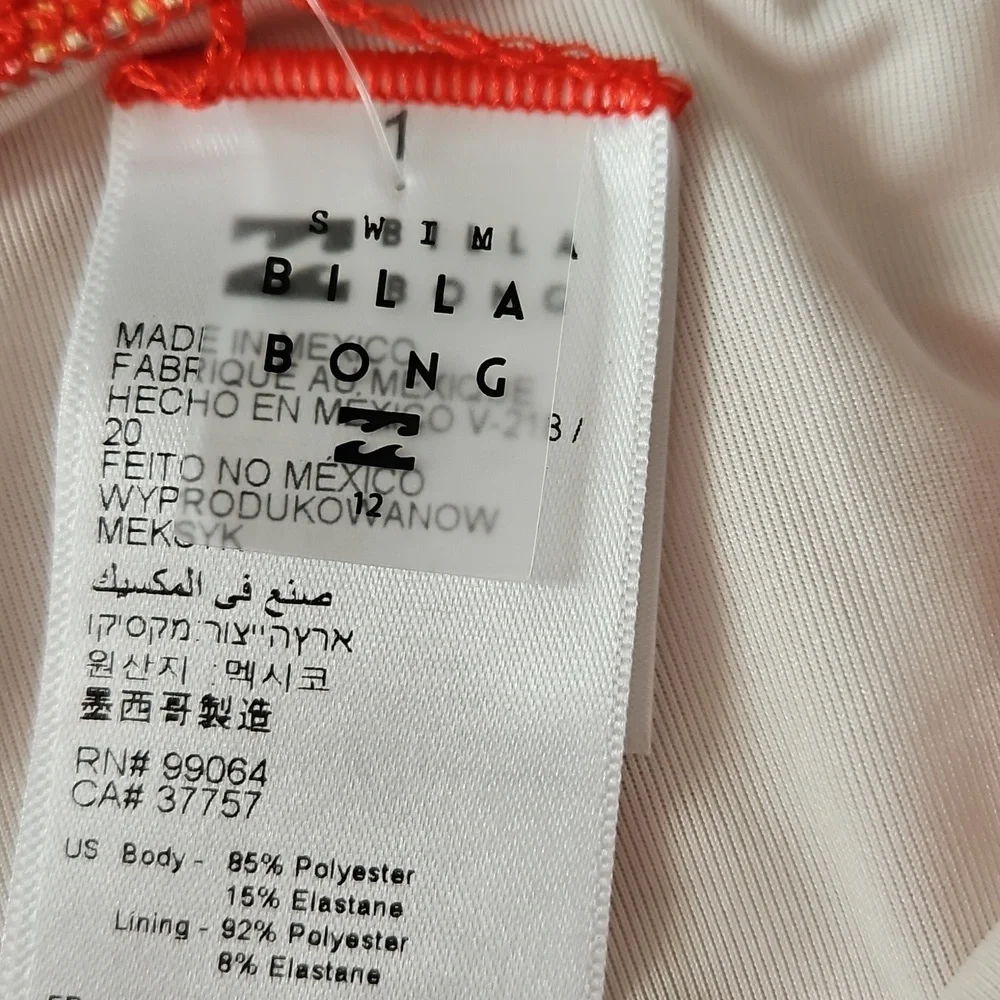 Billabong Girls Swim Sweet Blooms Bottoms Size 12